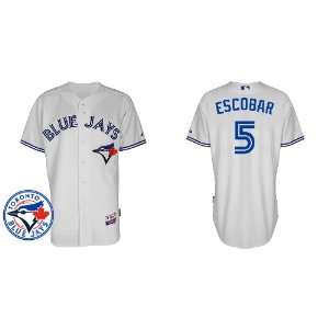  Jays Authentic MLB Jerseys #5 Yunel Escobar WHITE Cool Base BASEBALL 