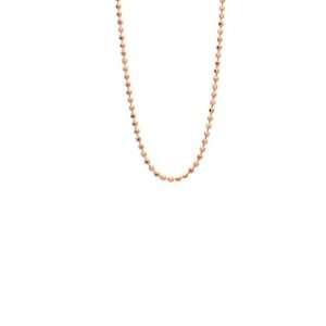 apop nyc Rosy Micro 1mm Beaded Rose Gold Vermeil Chain Necklace 18 