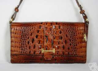 BRAHMIN Bryn Pecan Melbourne Clutch Shoulder Bag Purse New H77151PA 