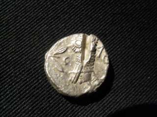 Rare Ancient Athenian Owl Solid Silver Coin  