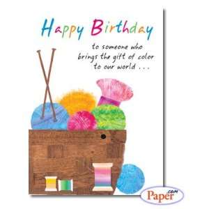  ItTakesTwo   4x6 Greeting Cards   Happy Birthday  Needle 