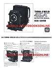 Toyo Field Camera 45A Instruction Manual English & Japanese
