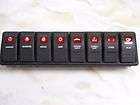 CARLING SWITCH PANEL CUSTOM 8 SWITCHES LIGHTED SCREENED
