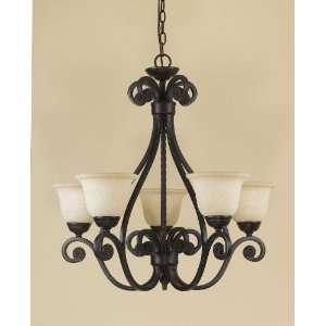  AF Lighting 6463 5H Oil Rubbed Bronze Harmony Traditional 