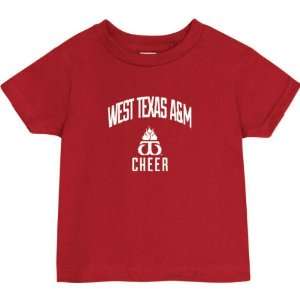 West Texas A&M Buffaloes Cardinal Red Toddler/Kids Cheer Arch T Shirt