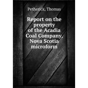  Report on the property of the Acadia Coal Company, Nova 