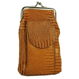   Case & Cell Phone Holder in Choice of Colors and Patterns (Snake Tan