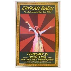 Erykah Badu Handbill Poster Stubbs BBQ 