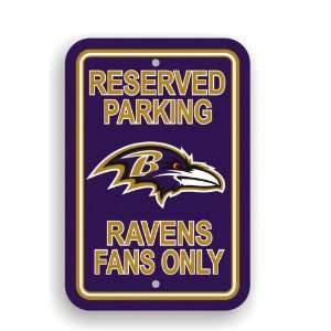  NFL Baltimore Ravens Plastic Parking Sign Sports 