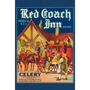  Red Coach Inn Celery 1940 12 x 18 Poster