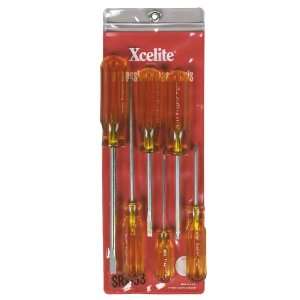  Xcelite SRX33 6 Piece Slotted and Phillips Screwdriver Set 