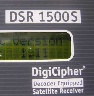 General Instrument Satellite Receiver DSR 1500S ++  