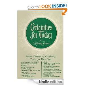 Certainties for Today Lehman Strauss  Kindle Store