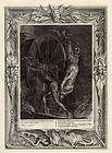 Antique Mythology Print IXION WHEEL HELL Pic​art 1733