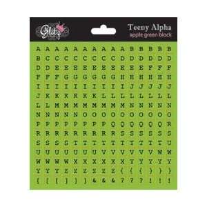 Glitz Design Teeny Alpha Stickers 6X6 Sheet Green Apple 