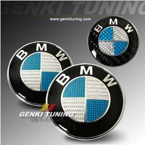  BMW Hood Trunk Roundel Steering Wheel Emblem Black & White 