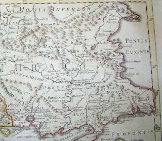1708 (1794) De LIsle Map MACEDONIA Northern Greece   Albania to the 