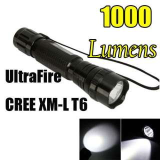 New UltraFire 1000LM CREE LED XM L T6 LED Flashlight Electric To 