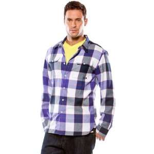 Oakley Cut Out Woven Mens Long Sleeve Fashion Shirt   Spectrum Blue 