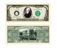 Andrew Jackson Million Dollar Bill (5/$2.50)  