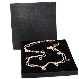 585 40 CALGARO GOLD PLATED SILVER COINS Necklace AF417GCBRR NEW IN 