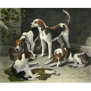 Group of Favorites Dogs Etching Horlor, George W Giller, Animals 