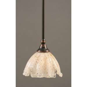  Any Stem Mini Pendant with 7 Gold Ice Glass Shade Finish 