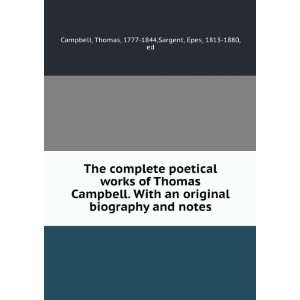   original biography and notes, Thomas Sargent, Epes, Campbell Books