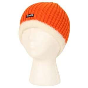   Womens Faux Fur Knit Beanie / Winter Hat   Orange