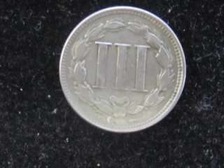 1865 Three Cent Nickel  