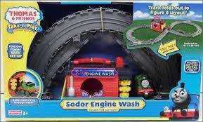 Thomas the Train Take n Play (Take Along) Sodor Engine Wash w/Percy 