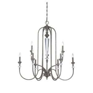  Boulevard Collection 9 Light 38 Mocha Bronze with Silver 