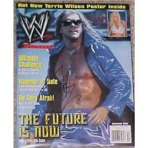 com WWE 2002 WWE Magazine Edge Signed COA proof   Sports Memorabilia 