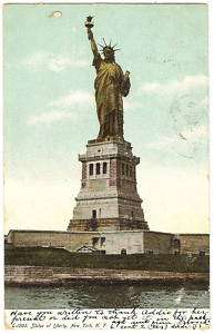 1906 Photo Postcard NY New York City STATUE OF LIBERTY  