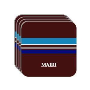 Personal Name Gift   MAIRI Set of 4 Mini Mousepad Coasters (blue 