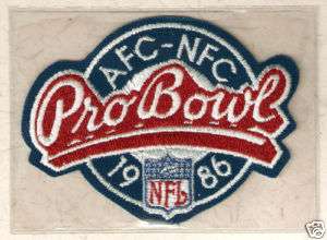 1986 PRO BOWL OFFICIAL NFL FOOTBALL PATCH WILLABEE WARD  