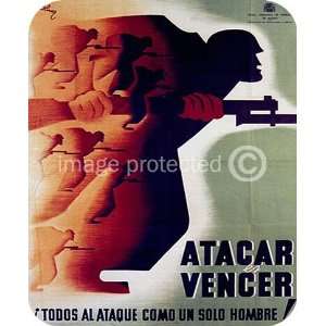  Atacar Es Vencer WW2 Spanish Civil War Vintage MOUSE PAD 