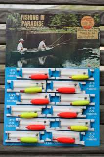 Fishing Display Vintage Lithograph Cork Bobber Card Advertising Store 