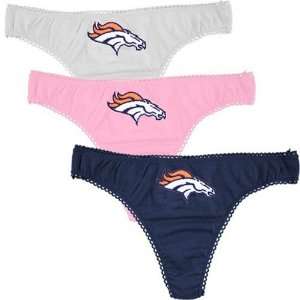    Denver Broncos Womens 3 Pack Underwear Thong