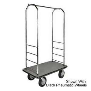  Easy Mover Bellman Cart Chrome, Gray Carpet, Black Bumper 