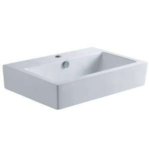  Clearwater Bathroom Sink in White Finish Black