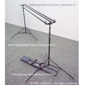  10 x12 PORTABLE BACKGROUND SUPPORT WITH Triple Mount and 