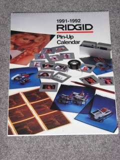 ridgid tool calendar pin up 1991   1992  