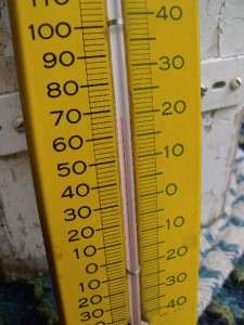 Nice Vintage John Deere Wall Mount Thermometer Works Great  