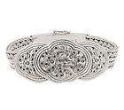 Artisan Sterling Silver hand crafted Repousse Cuff Bracelet  