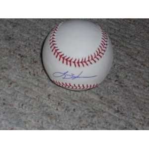  Lance Berkman Autographed Ball   B   Autographed Baseballs 