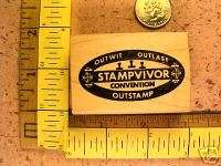 STAMPVIVOR YEP A PLAY ON THE TV  MOUNTED rubber stamp  