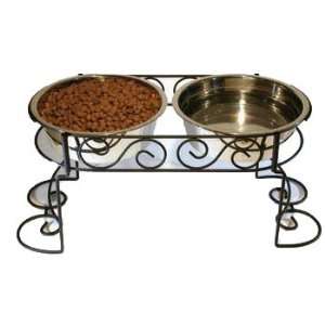  Scroll Work Stainless Steel Double Diner 3   quart 