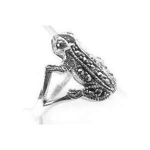   Vintage Look Marcasite Frog Ring Size 5(Size 5,6,7,8,9) Jewelry