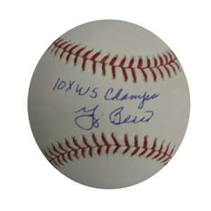  Signed Yogi Berra Baseball   with 10x champs 